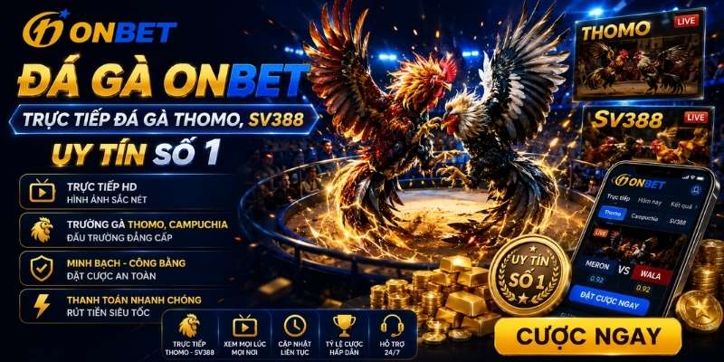 Đá Gà Onbet - Trực Tiếp Đá Gà Thomo, SV388 Uy Tín Số 1